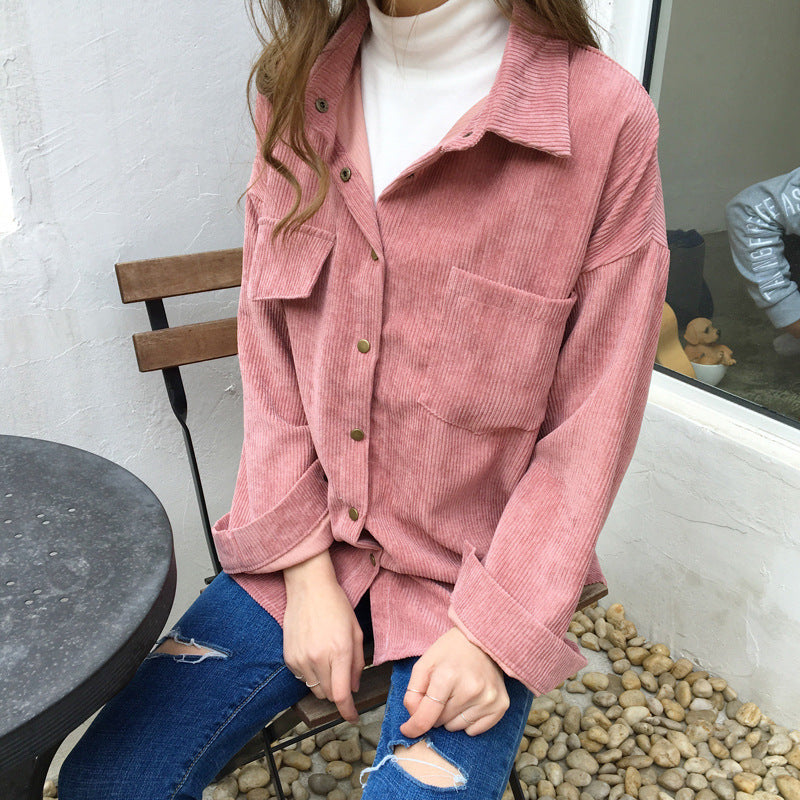 Shirt met Lange Mouwen - Borstzakken & Relaxte Pasvorm