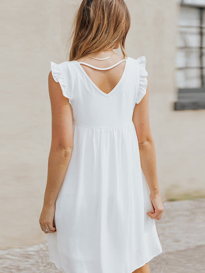 Shiying Jurk – Dubbele Laag Tulle & Mouwloos Ontwerp
