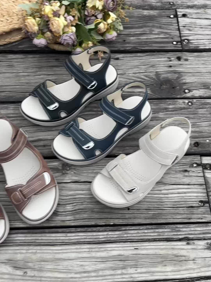 Sleehak Sandalen - Open Teen & Ademend Bovenwerk met Enkelband