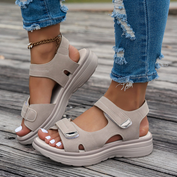 Sleehak Sandalen - Open Teen & Ademend Bovenwerk met Enkelband