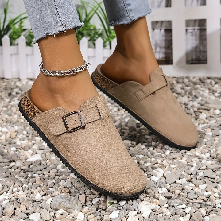 Slippers – Imitatieleer Bovenkant & Verstelbare Band