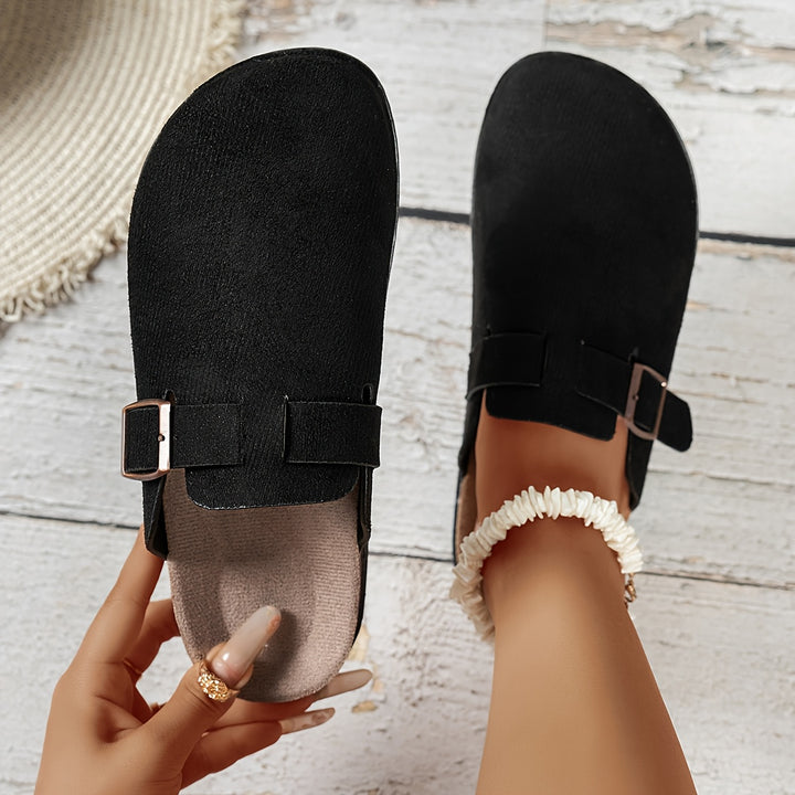 Slippers – Imitatieleer Bovenkant & Verstelbare Band