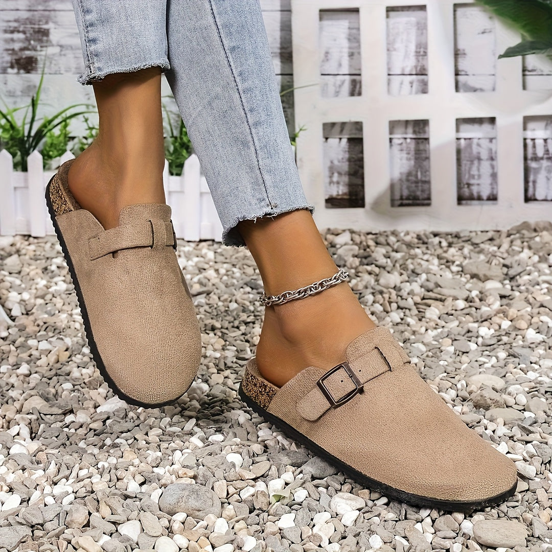 Slippers – Imitatieleer Bovenkant & Verstelbare Band