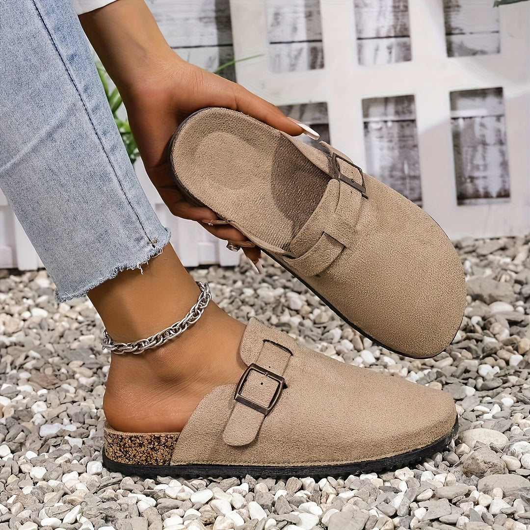 Slippers – Imitatieleer Bovenkant & Verstelbare Band