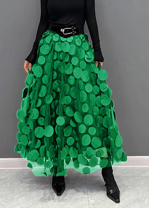 Sommar - Patchwork Tule Polkadot Rok voor de Herfst