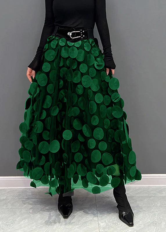 Sommar - Patchwork Tule Polkadot Rok voor de Herfst
