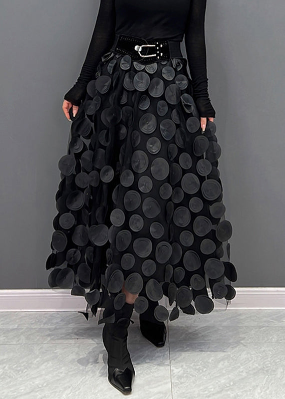 Sommar - Patchwork Tule Polkadot Rok voor de Herfst
