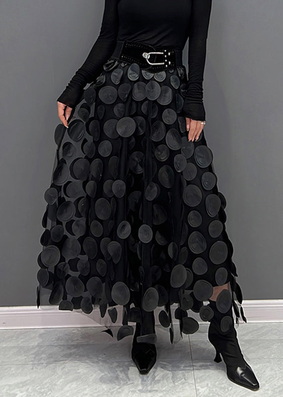 Sommar - Patchwork Tule Polkadot Rok voor de Herfst
