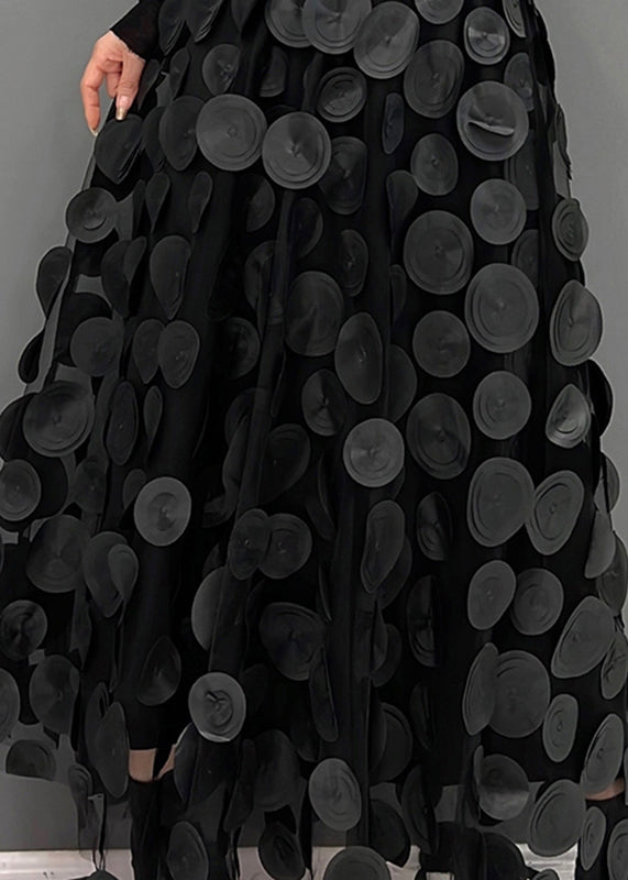 Sommar - Patchwork Tule Polkadot Rok voor de Herfst