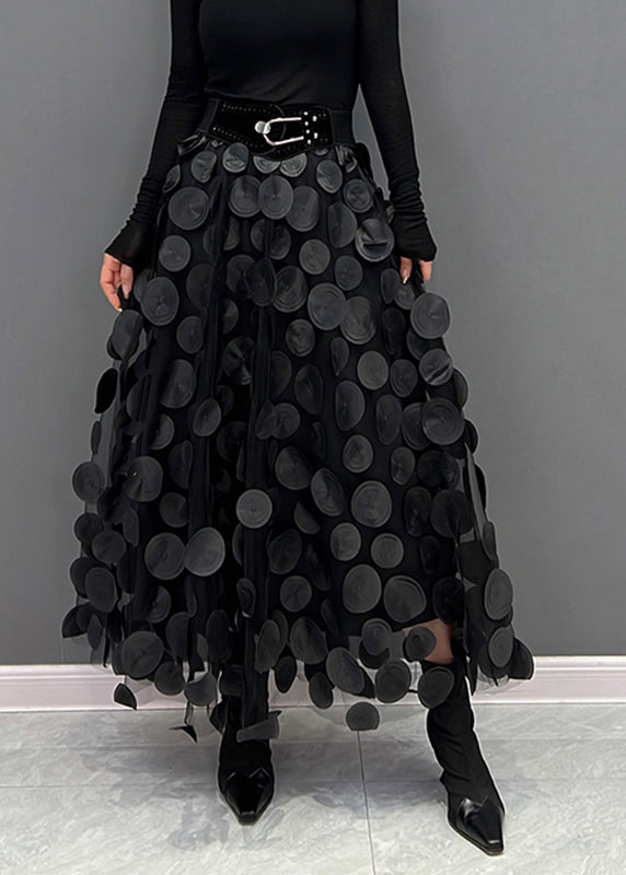 Sommar - Patchwork Tule Polkadot Rok voor de Herfst