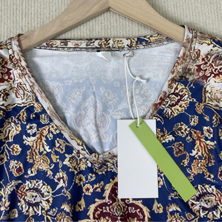 Spectra - Retro top met lange mouwen en print