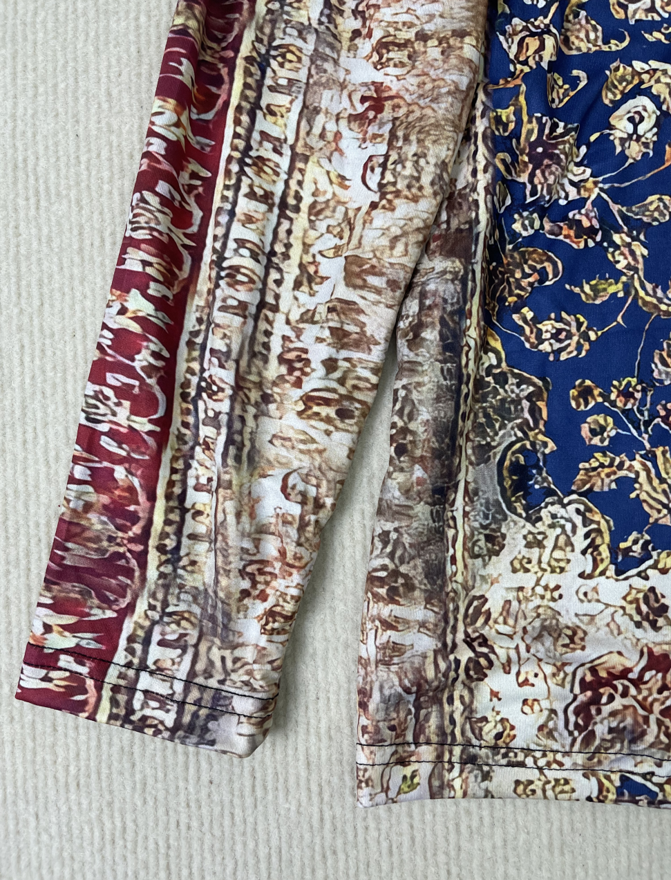 Spectra - Retro top met lange mouwen en print
