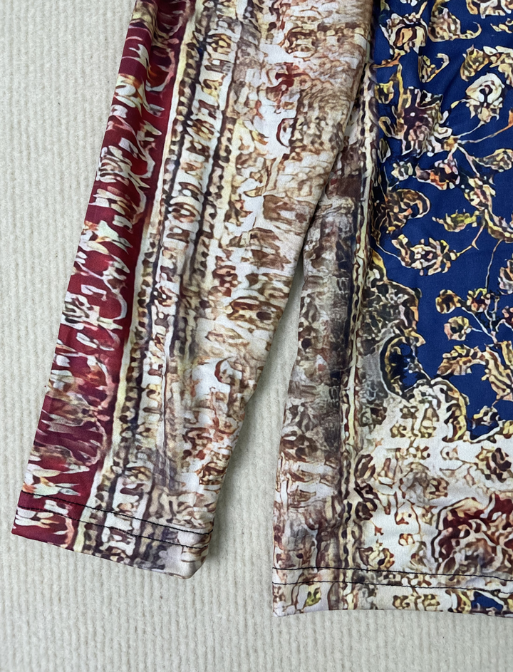 Spectra - Retro top met lange mouwen en print