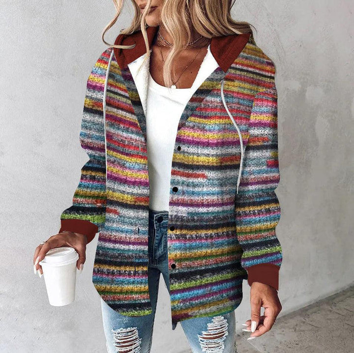 Steffanie - Capuchon bovenkleding met elegante print