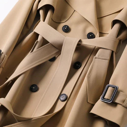 Stijlvolle warme trenchcoat voor koude dagen