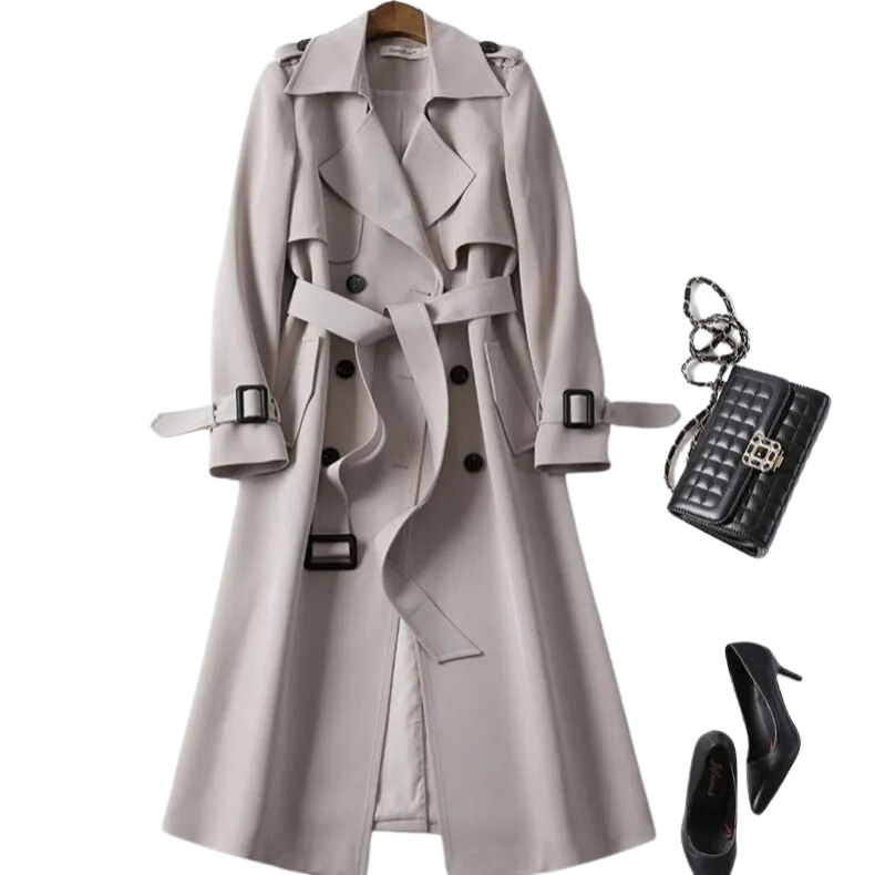 Stijlvolle warme trenchcoat voor koude dagen