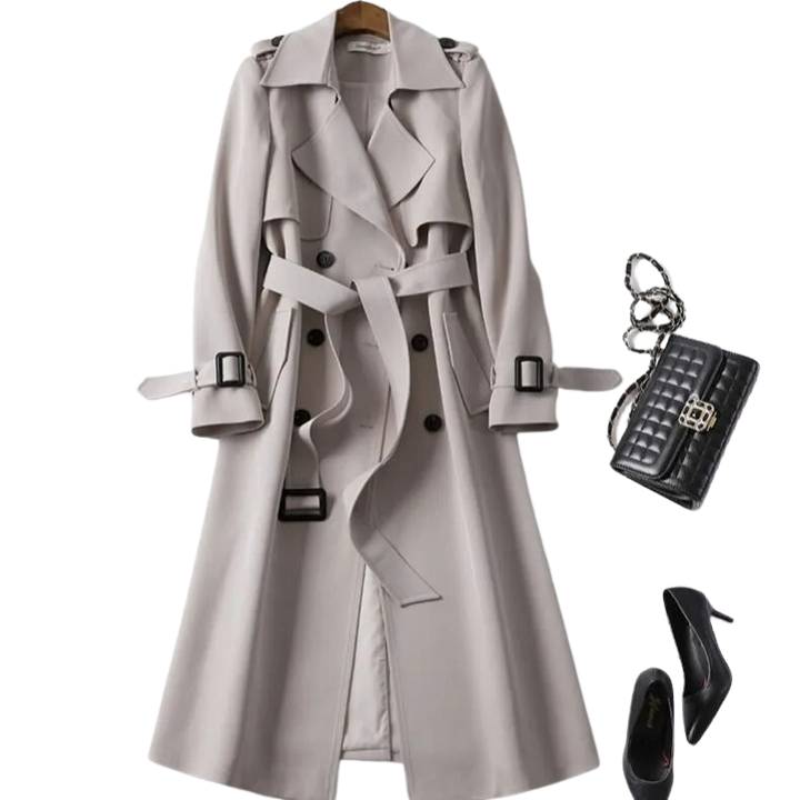 Stijlvolle warme trenchcoat voor koude dagen