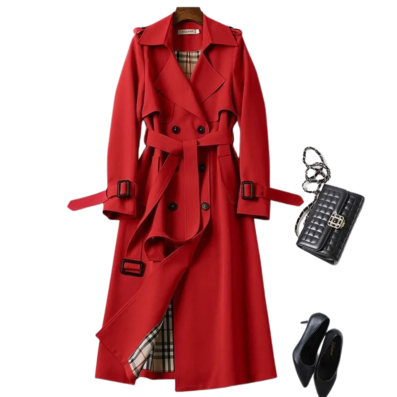 Stijlvolle warme trenchcoat voor koude dagen
