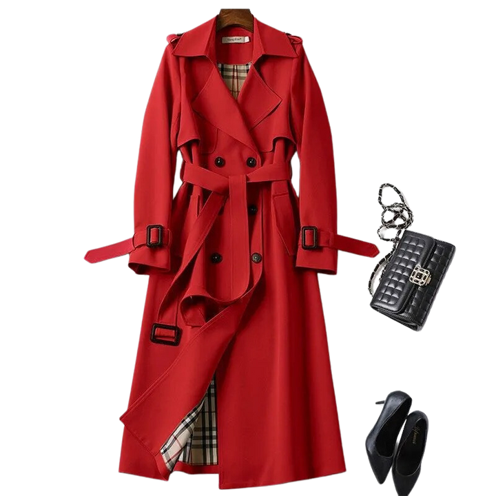 Stijlvolle warme trenchcoat voor koude dagen