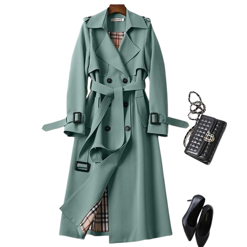 Stijlvolle warme trenchcoat voor koude dagen