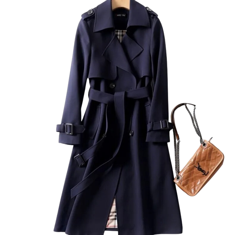 Stijlvolle warme trenchcoat voor koude dagen