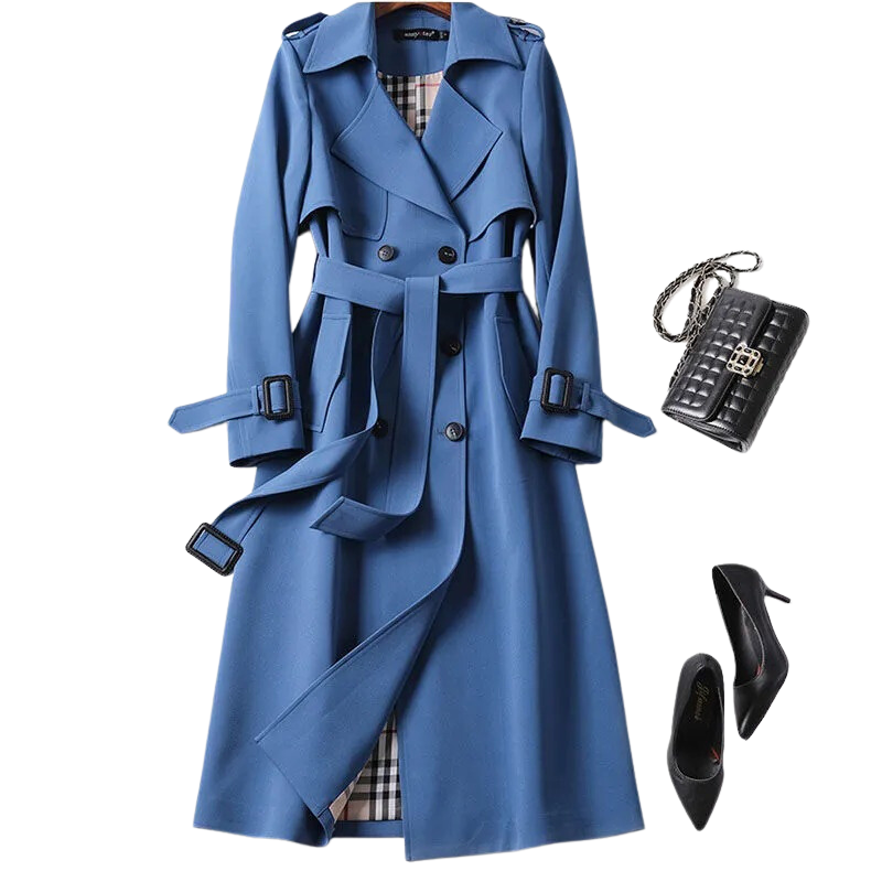 Stijlvolle warme trenchcoat voor koude dagen