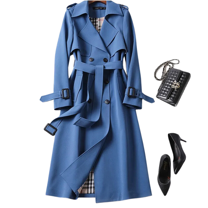 Stijlvolle warme trenchcoat voor koude dagen