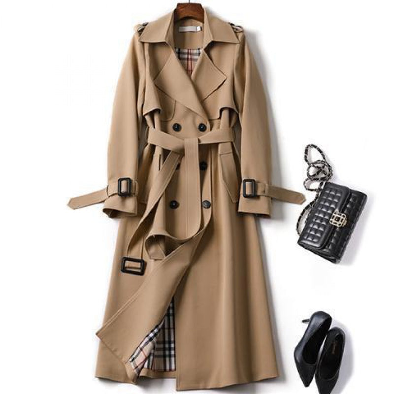 Stijlvolle warme trenchcoat voor koude dagen