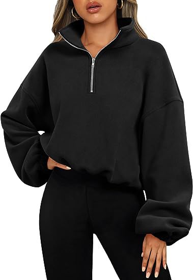 Sweatshirt – Halve Rits & Hoge Kraag