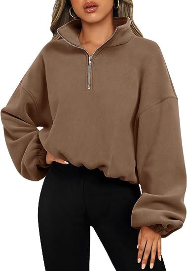 Sweatshirt – Halve Rits & Hoge Kraag