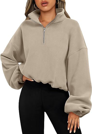 Sweatshirt – Halve Rits & Hoge Kraag