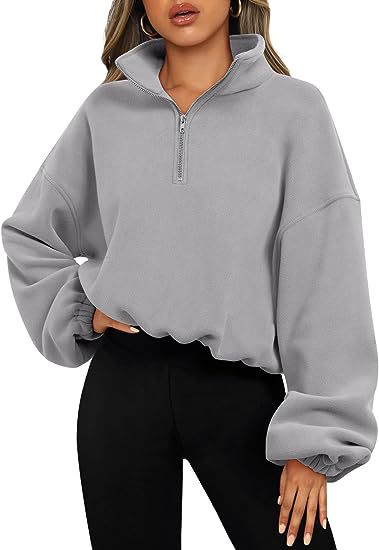 Sweatshirt – Halve Rits & Hoge Kraag