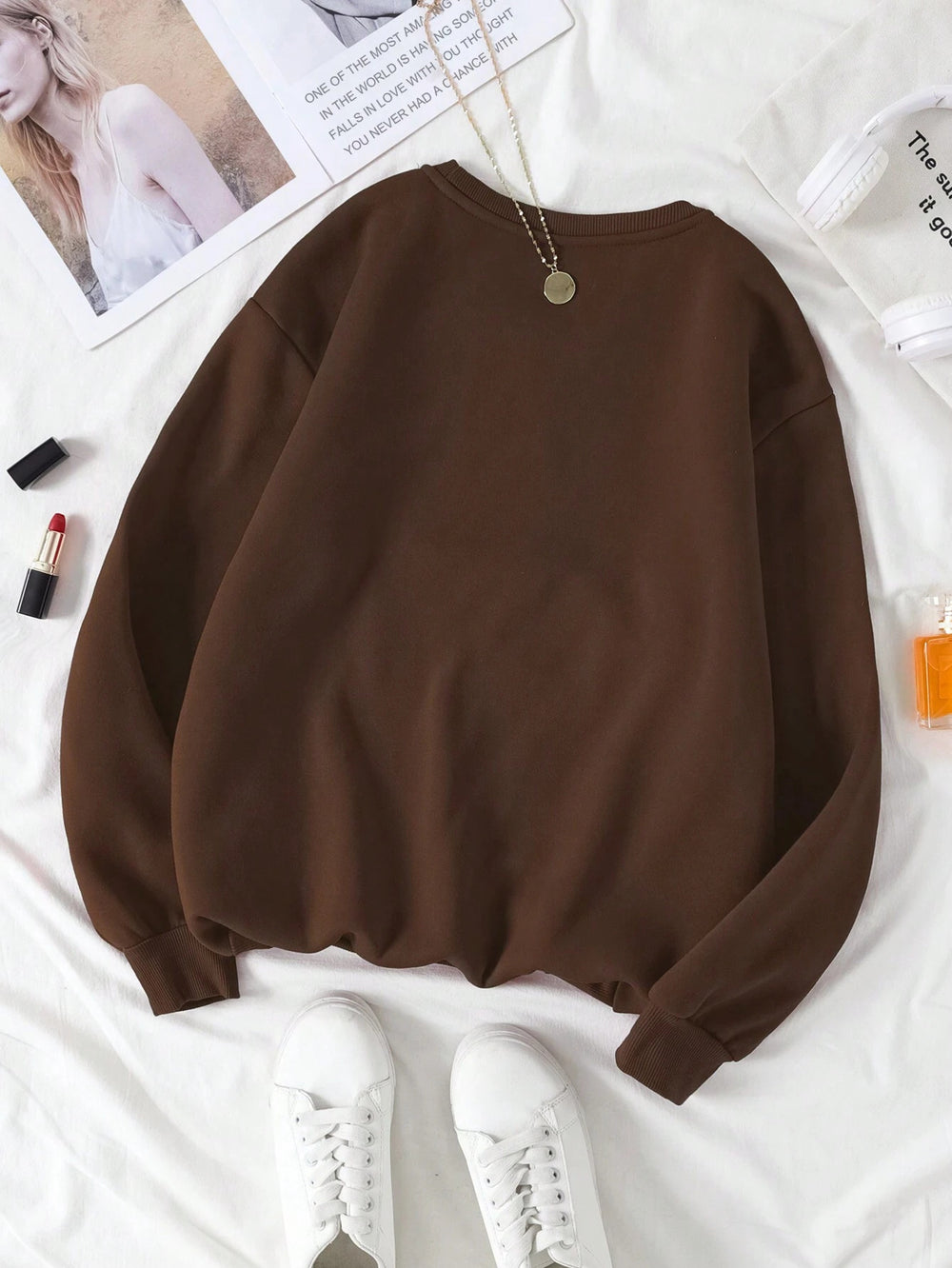 Sweatshirt Katoenmix – Grafische Print & Blijvende Positie