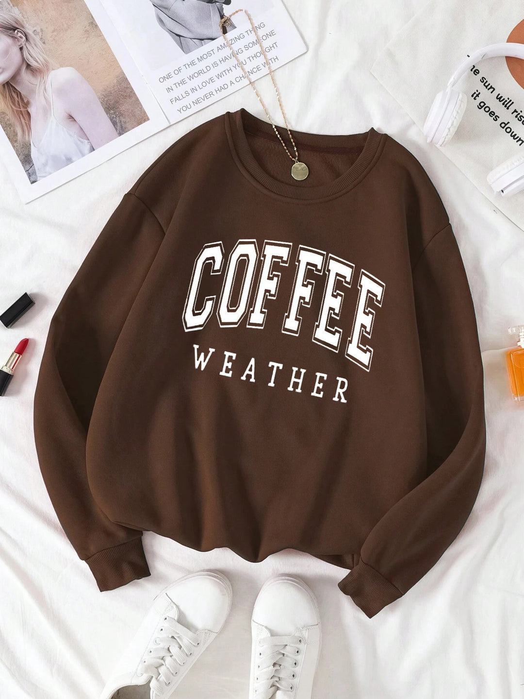 Sweatshirt Katoenmix – Grafische Print & Blijvende Positie