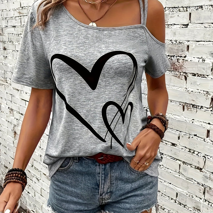T-shirt – Hartpatroon & Koude Schouder Design