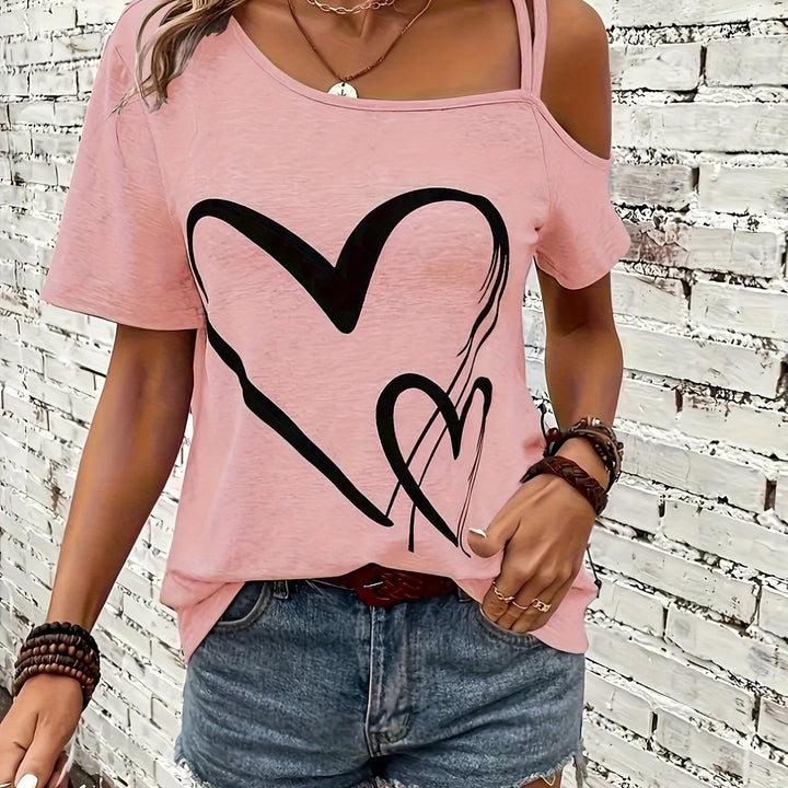 T-shirt – Hartpatroon & Koude Schouder Design