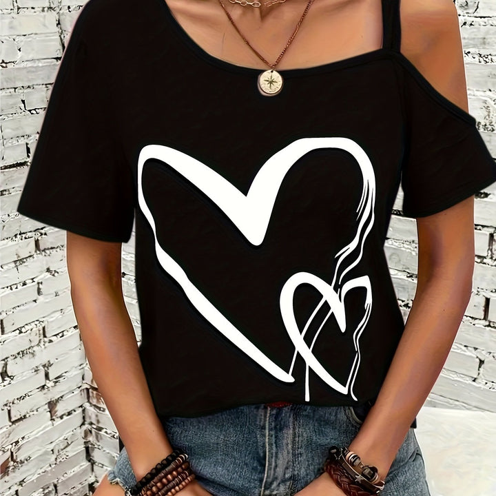 T-shirt – Hartpatroon & Koude Schouder Design