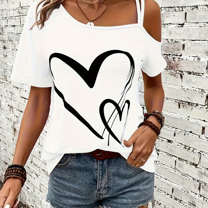 T-shirt – Hartpatroon & Koude Schouder Design