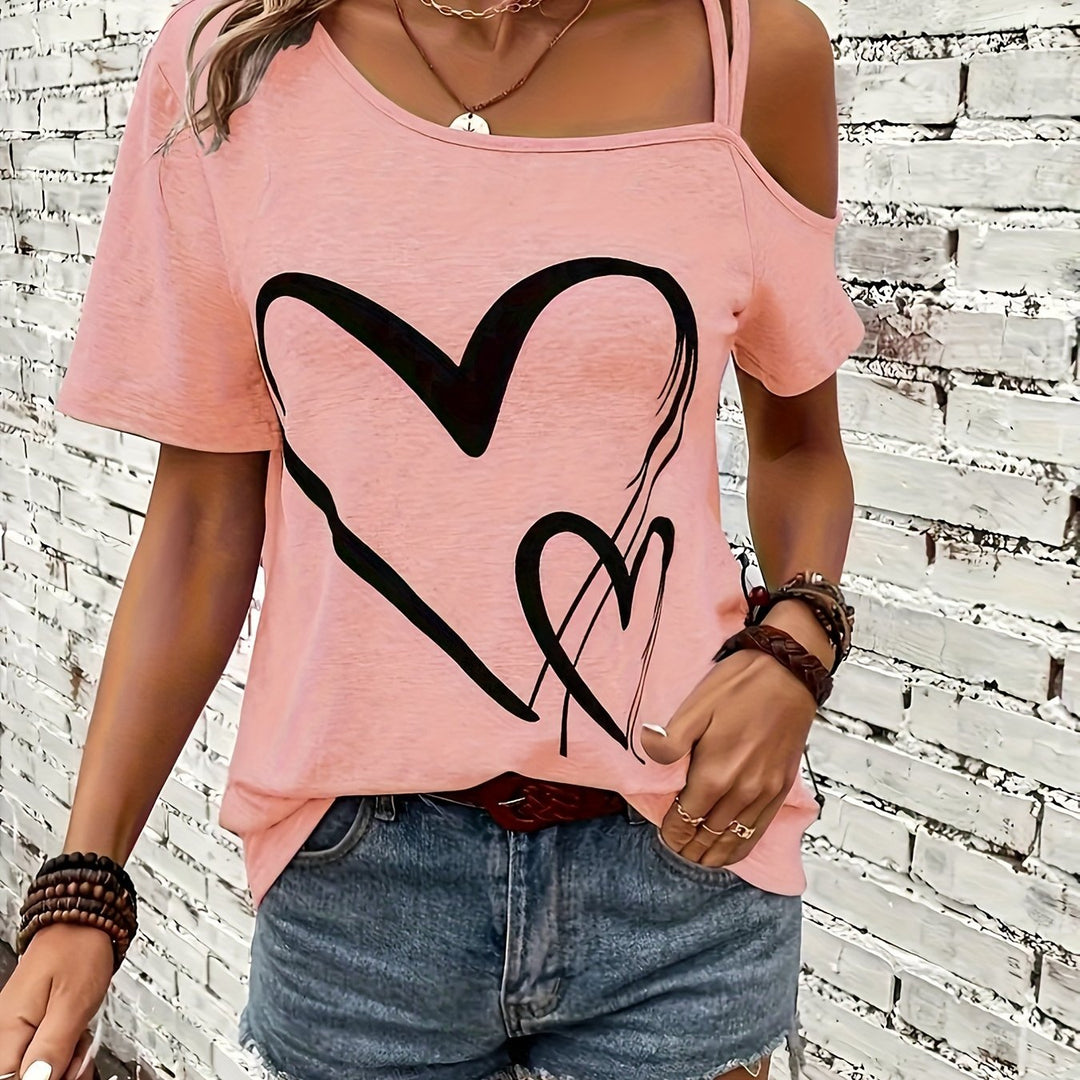 T-shirt – Hartpatroon & Koude Schouder Design