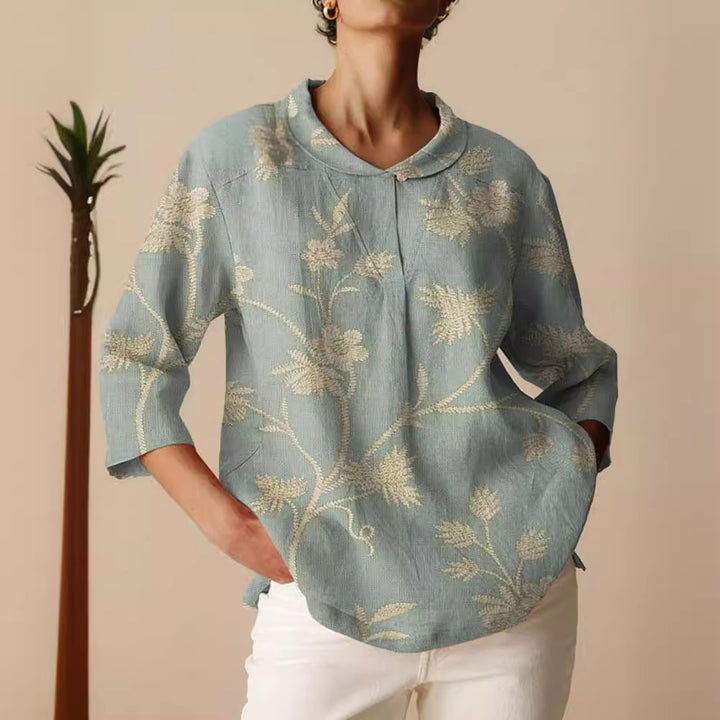 T-shirt – Vintage Bloemenprint & Zachte Stof