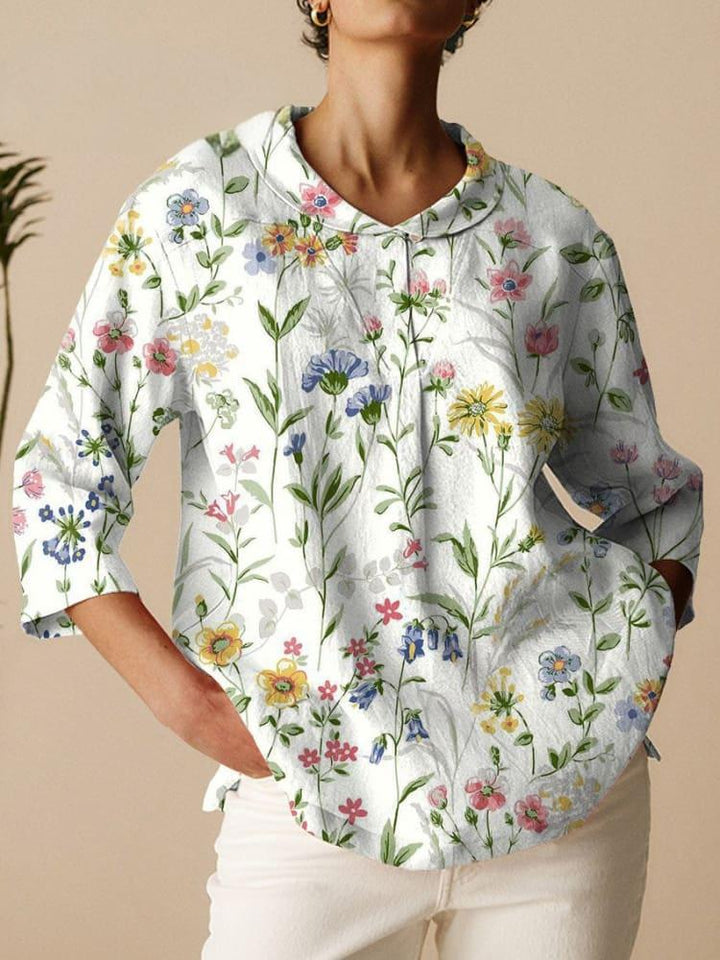 T-shirt – Vintage Bloemenprint & Zachte Stof