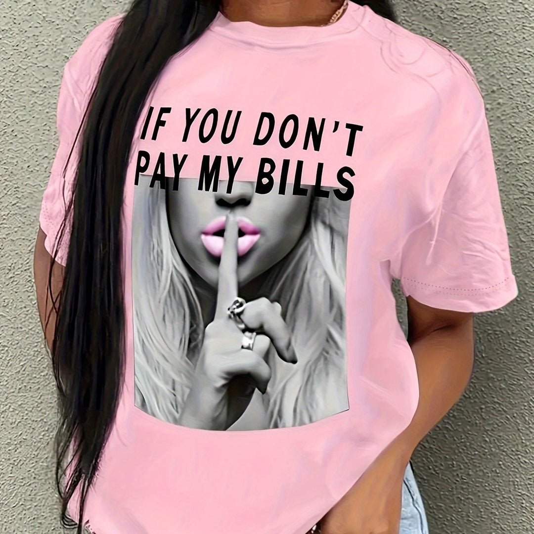 T-shirt met print – Korte Mouwen & Ronde Hals