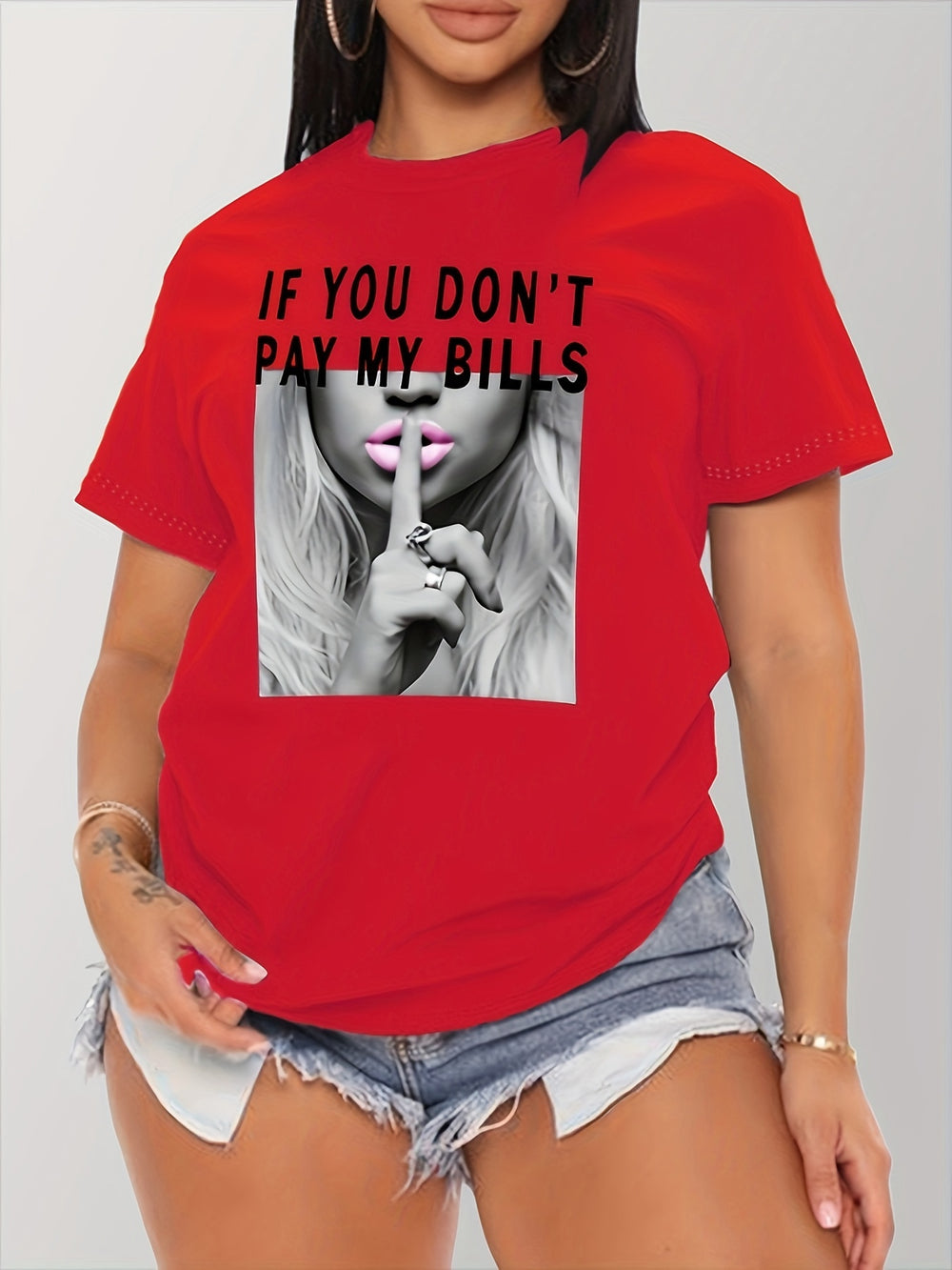 T-shirt met print – Korte Mouwen & Ronde Hals