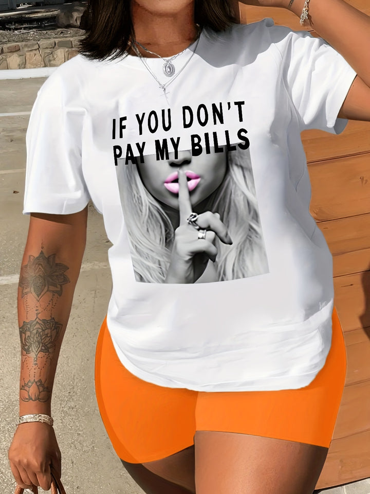 T-shirt met print – Korte Mouwen & Ronde Hals