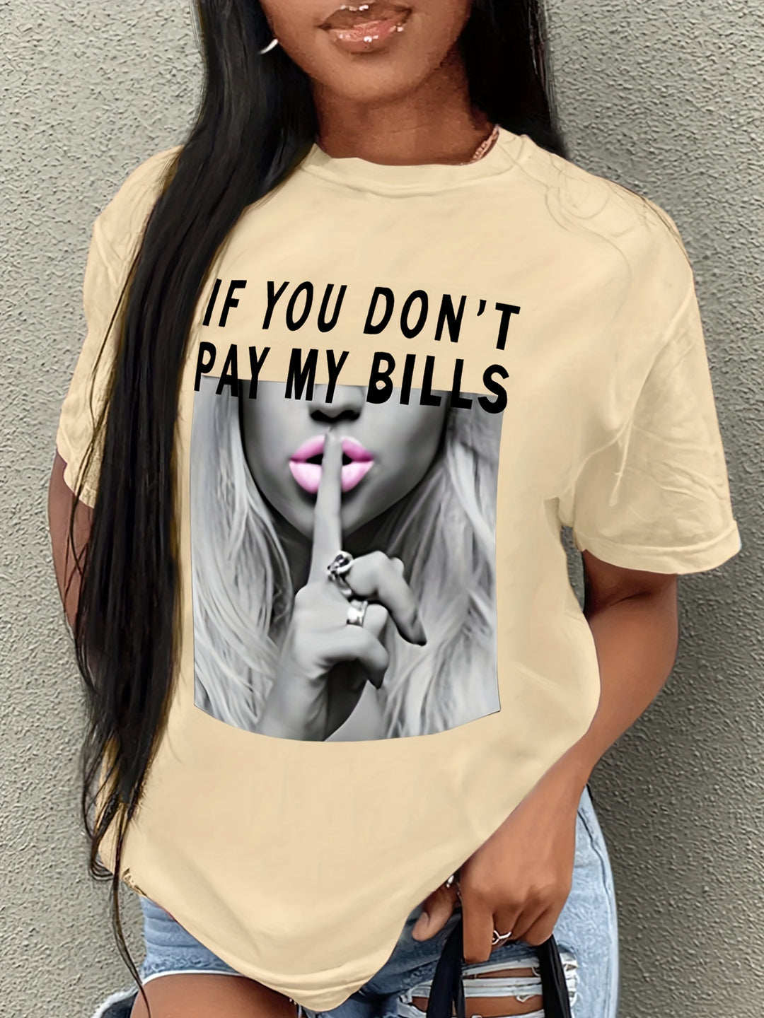 T-shirt met print – Korte Mouwen & Ronde Hals