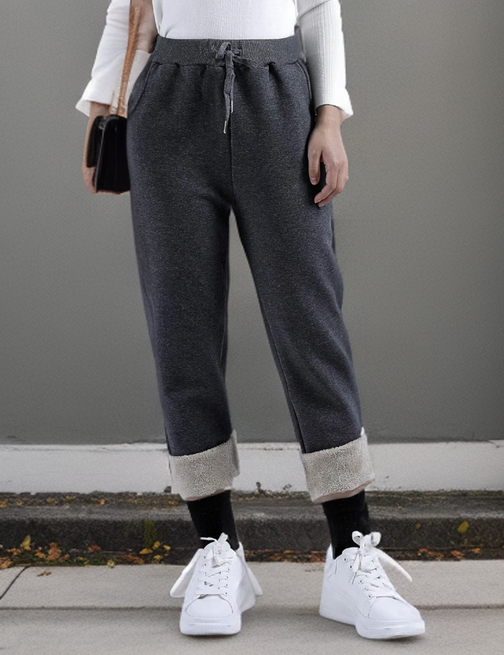 Tanja - Warme met sherpa gevoerde joggingbroek in fleece