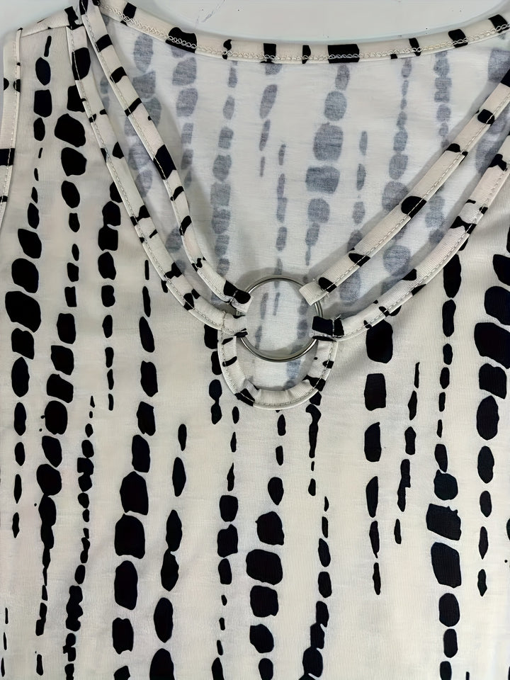 Tanktop – Mouwloos Ontwerp & Abstracte Print