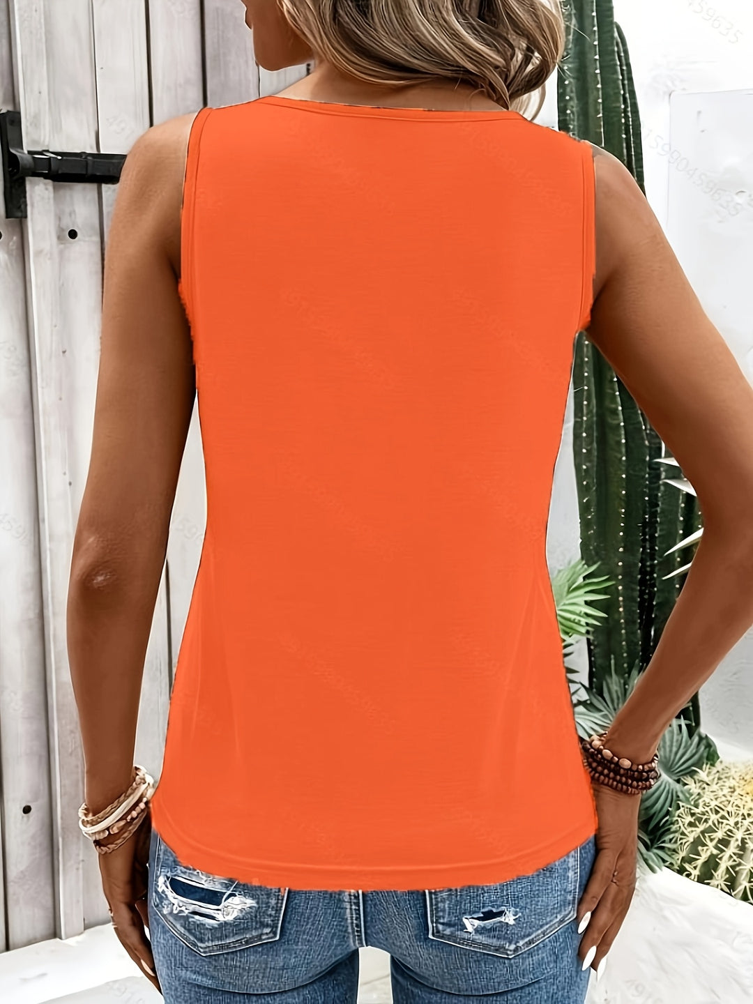 Tanktop – Ronde Hals & Ringdetail voor Comfortabele Pasvorm