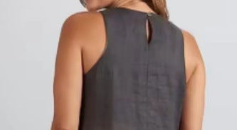 Tencel Jurk – Mouwloos Ontwerp & Ronde Hals voor Gemak