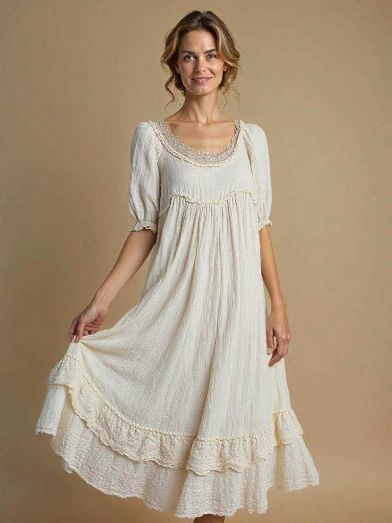 Thea Serenity maxi jurk - vintage & elegant
